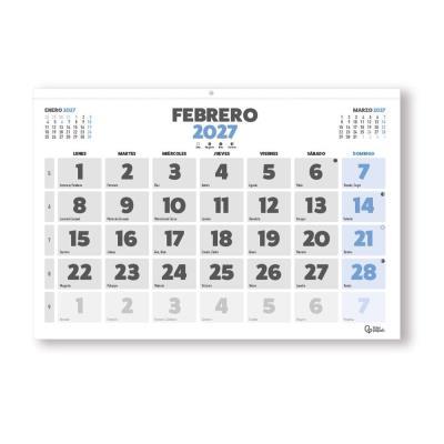 CALENDARIO ENCOLADO 44X32CM 1 MES PAGINA 2027 Y BIANUAL ULT ULTIMA PAGINA LIDERPAPEL (175751)