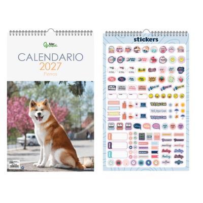 CALENDARIO PARED VERTICAL 25X40CM 157GR 2027 PERROS LIDERPAPEL (175768)