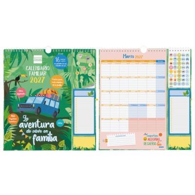 CALENDARIO PLUS  C/ ESPIRAL DE PARED 16 M FAMILIAR FINOCAM 26-27 (540220127)