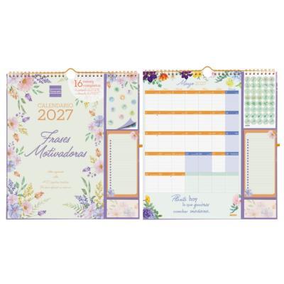CALENDARIO PLUS  C/ ESPIRAL DE PARED 16 M FRASES MOTIVADORAS FINOCAM 26-27 (540220227)