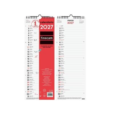 CALENDARIO DE PARED C/ESPIRAL P/ESCRIBIR LARGO 120 GRS.FINOCAM 2027 (780180027)