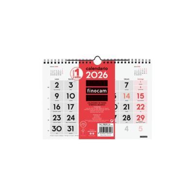 CALENDARIO PARED C/DOBLE ESPIRAL NUMEROS GRANDES TAMAÑO S FINOCAM (780200027)