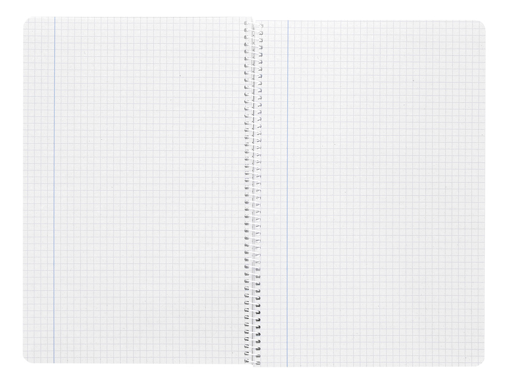 CUADERNO ESPIRAL LIDERPAPEL FOLIO WITTY TAPA DURA 80H 75GR CUADRO 4MM CON MARGEN COLOR CELESTE