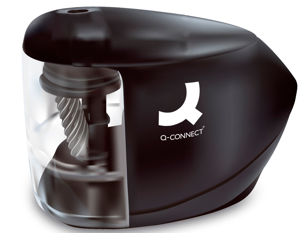 SACAPUNTAS Q-CONNECT KF-18571 ELECTRICO DE SOBREMESA ADAPTADOR/PILAS AA AFILA MUELA DIAMETROS 6,5 A 8 MM