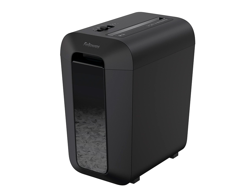DESTRUCTORA DE DOCUMENTOS FELLOWES LX-65 CAPACIDAD DE CORTE 10 HOJAS P4 DESTRUYE GRAPAS CLIPS Y TARJETAS