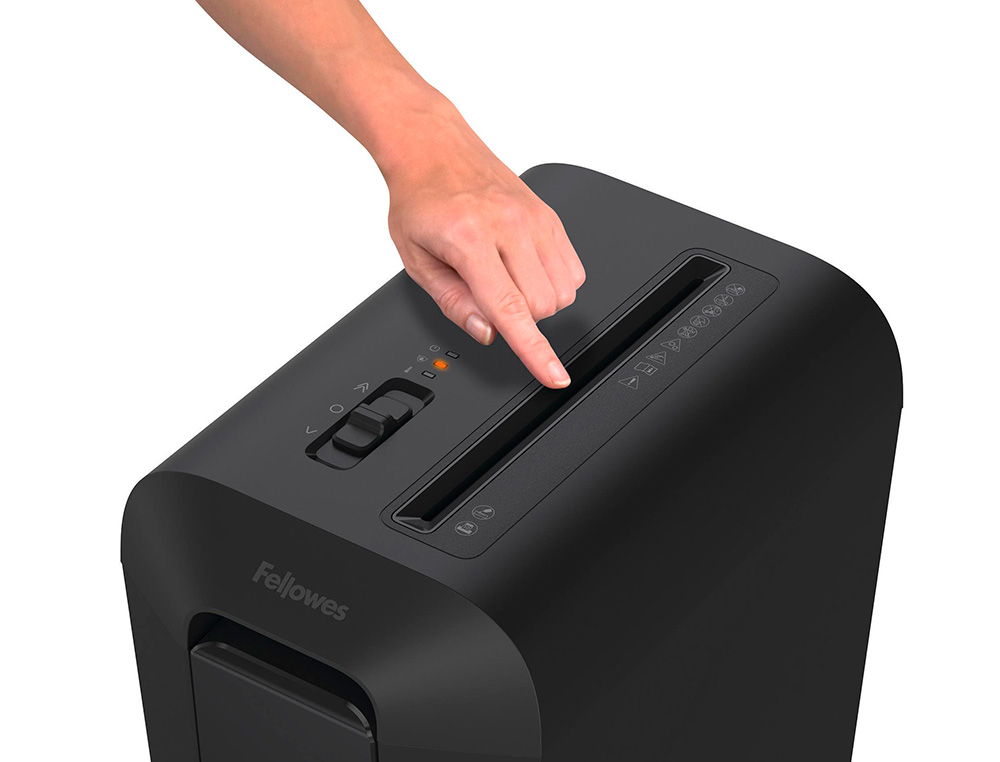 DESTRUCTORA DE DOCUMENTOS FELLOWES LX-65 CAPACIDAD DE CORTE 10 HOJAS P4 DESTRUYE GRAPAS CLIPS Y TARJETAS