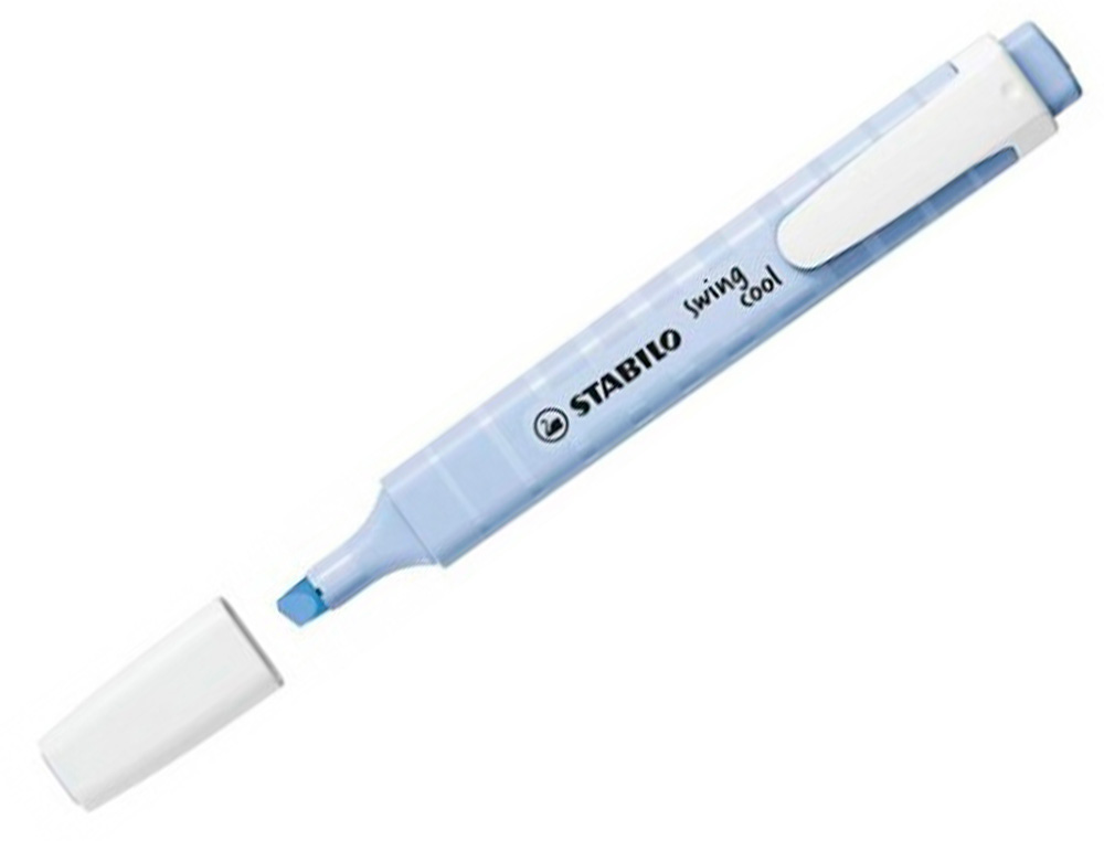 ROTULADOR STABILO FLUORESCENTE FINO SWING COOL PASTEL AZUL NUBLADO