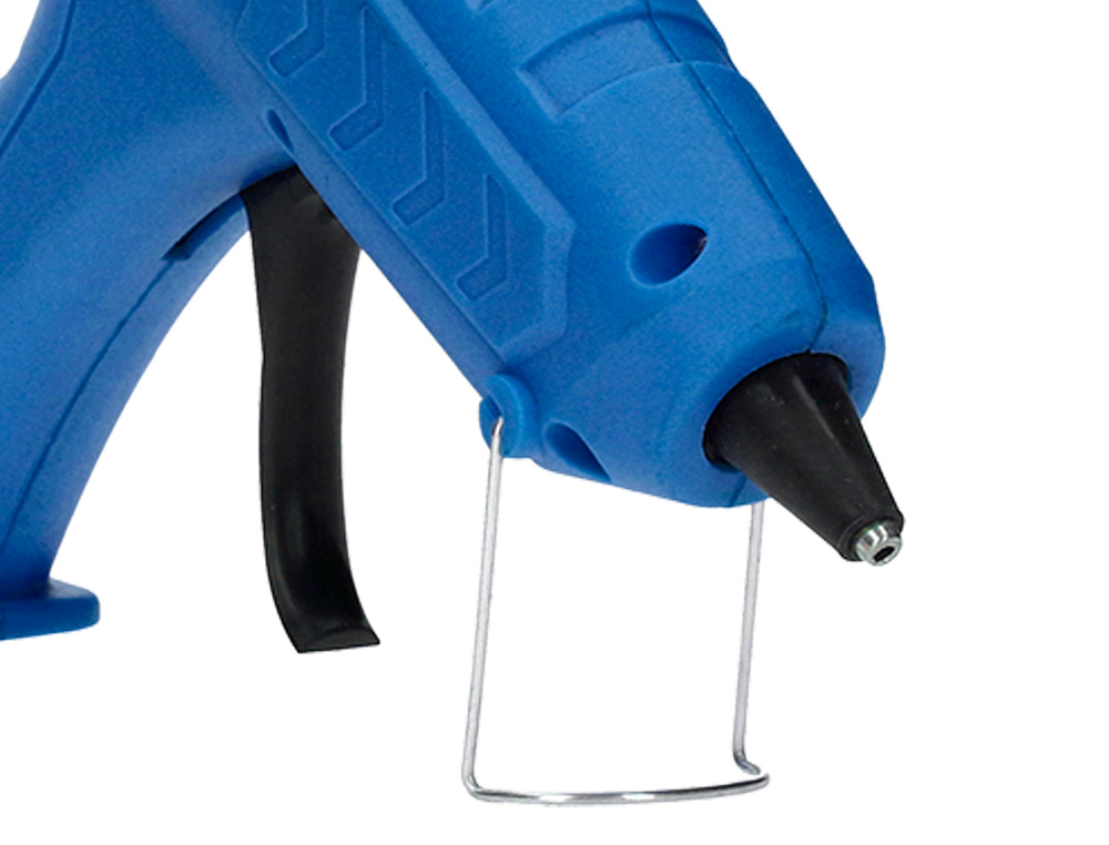 PISTOLA DE SILICONA CALIENTE LIDERPAPEL DE 100 W CON GATILLO DISPENSADOR Y 2 BARRAS DE REPUESTO DE 11 MM