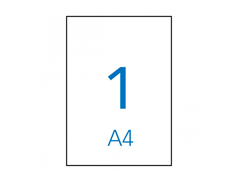 ETIQUETA ADHESIVA APLI 1281 210X297 MM FOTOCOPIADORA LASER INK-JET CAJA CON 100 HOJAS DIN A4