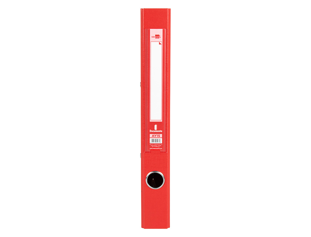 MODULO LIDERPAPEL 4 ARCHIVADORES FOLIO 2 ANILLAS MIXTAS 25MM ROJO