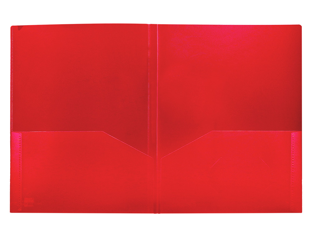 CARPETA LIDERPAPEL DOSSIER DOS BOLSAS CANGURO 45680 POLIPROPILENO DIN A4 ROJA