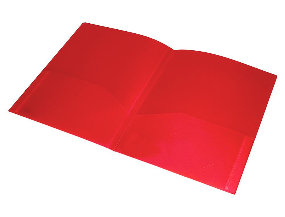 CARPETA LIDERPAPEL DOSSIER DOS BOLSAS CANGURO 45680 POLIPROPILENO DIN A4 ROJA