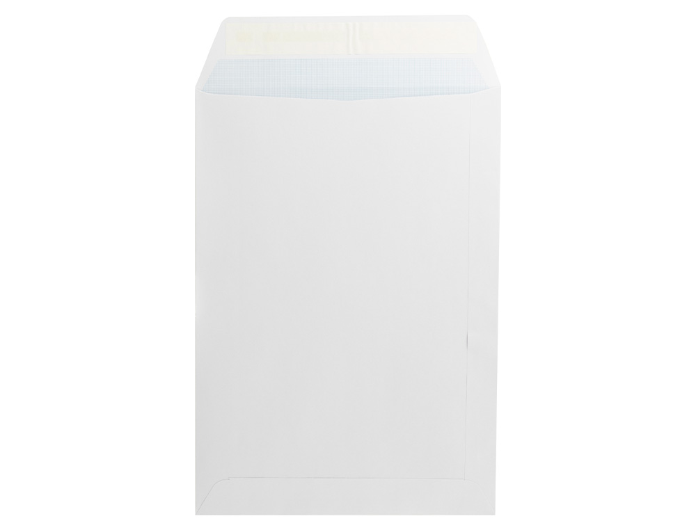SOBRE LIDERPAPEL BOLSA N.10 BLANCO FOLIO PROLONGADO 250X353MM TIRA DE SILICONA CAJA DE 250 UNIDADES