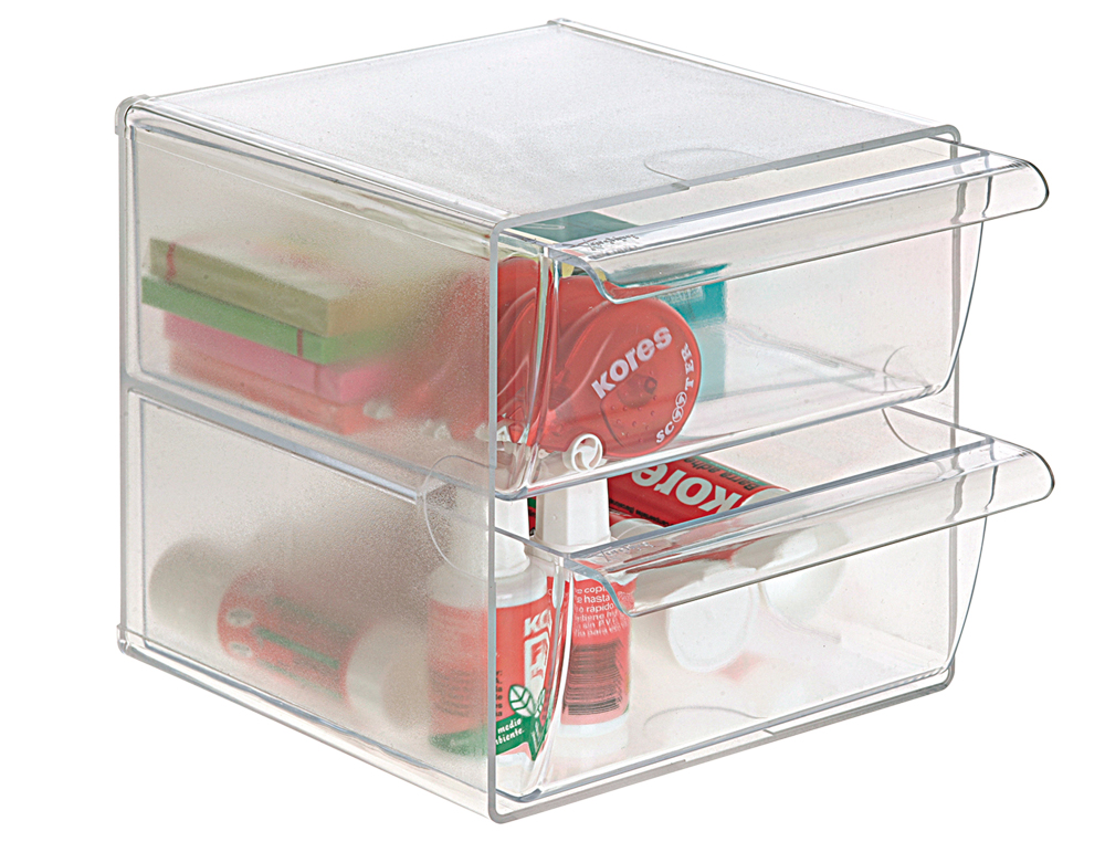 ARCHICUBO ARCHIVO 2000 2 CAJONES ORGANIZADOR MODULAR PLASTICO 190X150X150 MM INCLUYE 2 CLIPS DE SUJECION