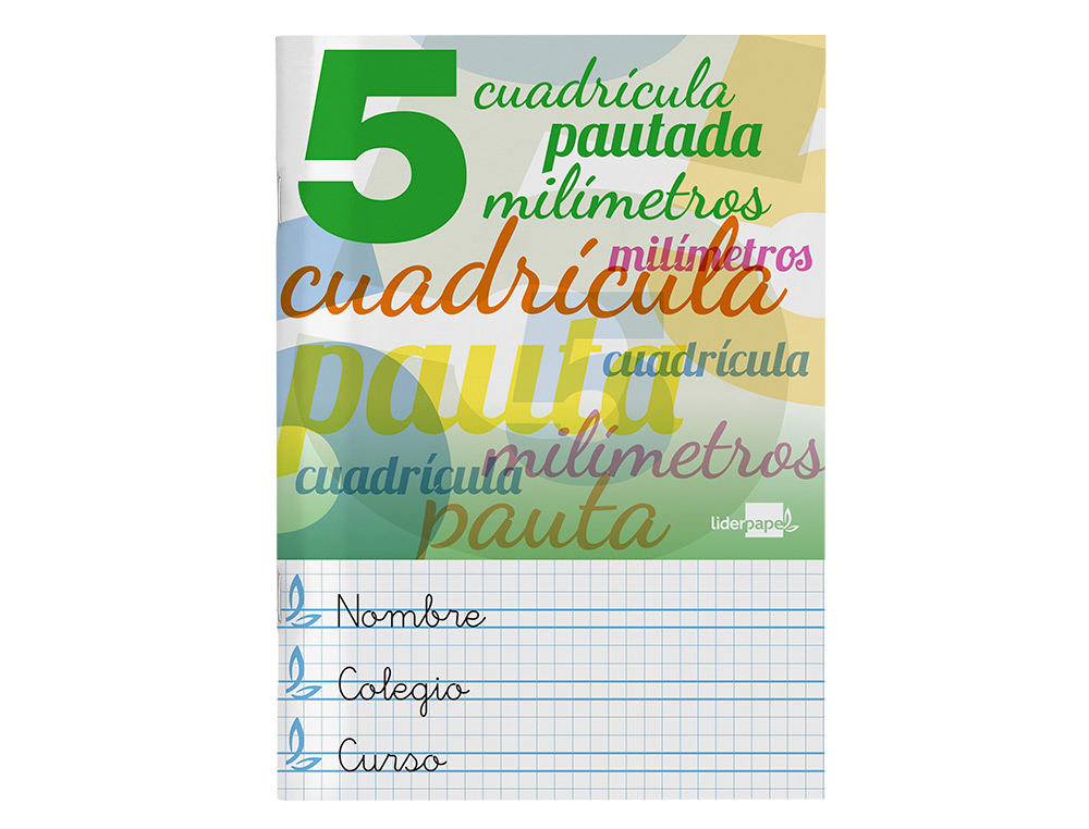 LIBRETA LIDERPAPEL PAUTAGUIA TAPA CARTONCILLO 32 HOJAS DIN A5 70 G CUADRICULADO PAUTADO 5 MM