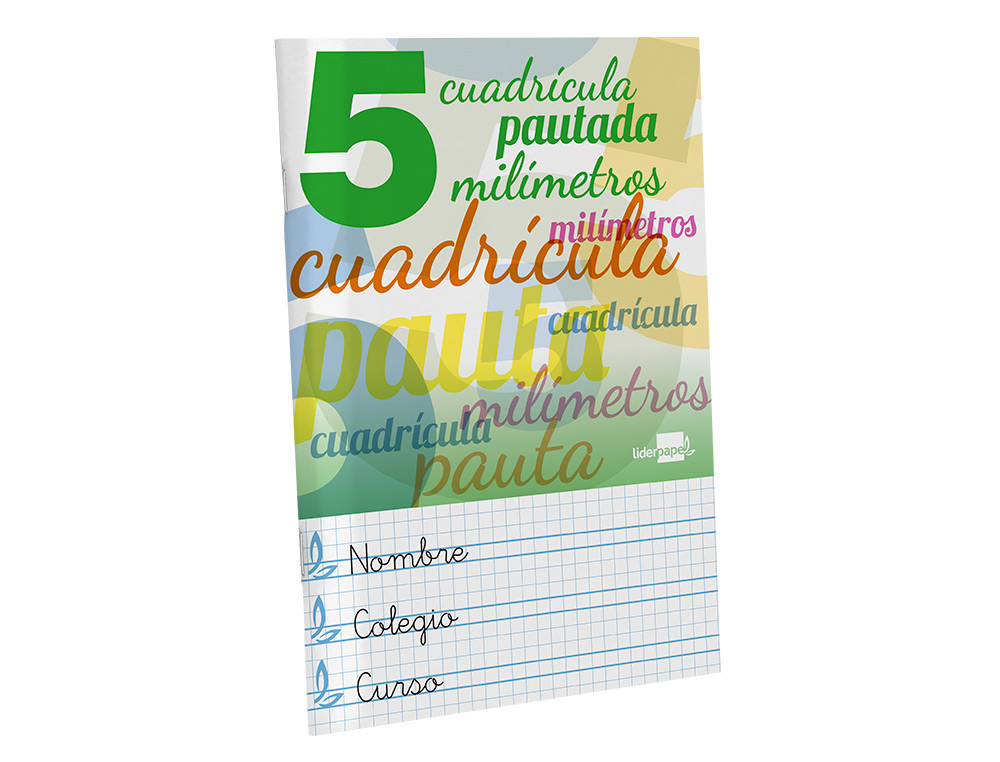 LIBRETA LIDERPAPEL PAUTAGUIA TAPA CARTONCILLO 32 HOJAS DIN A5 70 G CUADRICULADO PAUTADO 5 MM