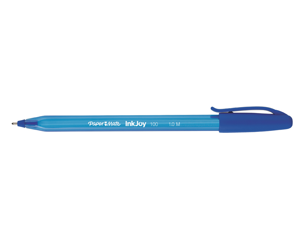 BOLIGRAFO PAPER MATE INKJOY 100 PUNTA MEDIA TRAZO 1MM AZUL
