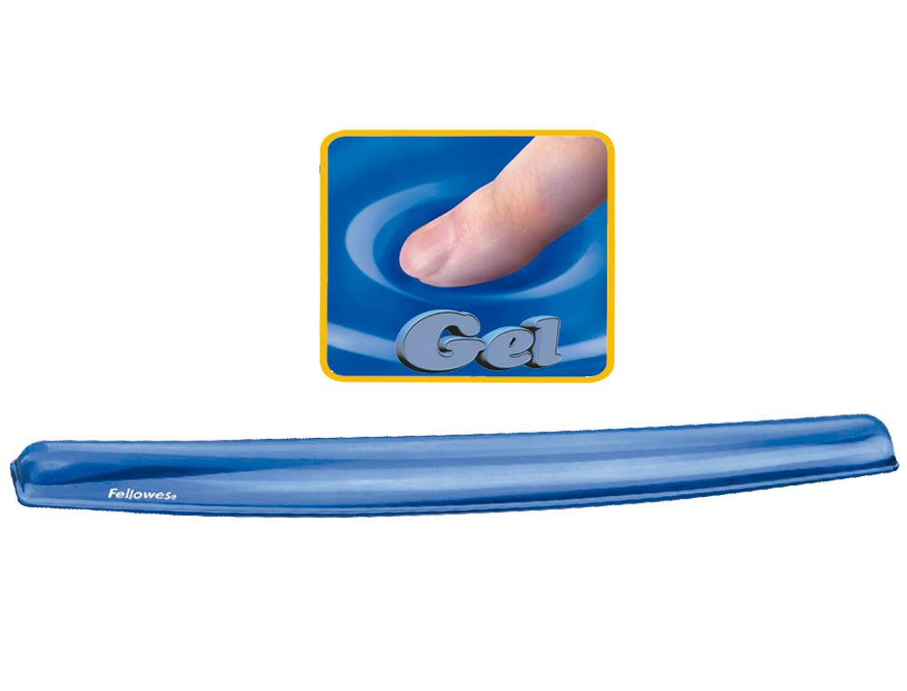 REPOSAMUECAS DE GEL FELLOWES PARA TECLADO COLOR AZUL 26X48X57 CM
