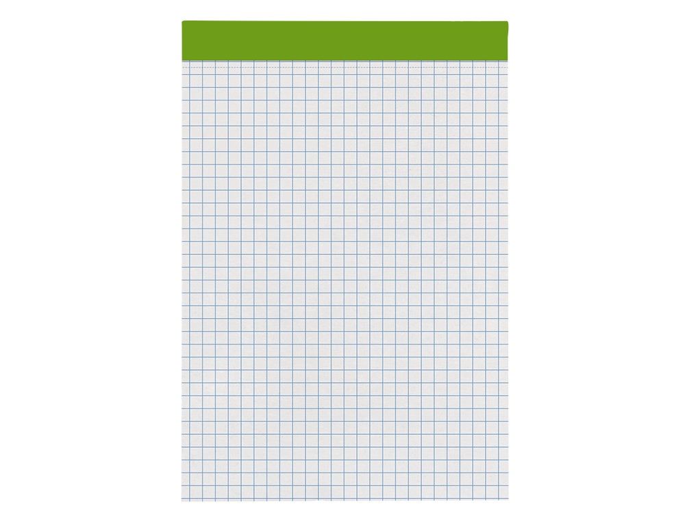 BLOC NOTAS LIDERPAPEL CUADRO 4 MM A6 80 HOJAS 60 G/M2 PERFORADO SIN TAPA