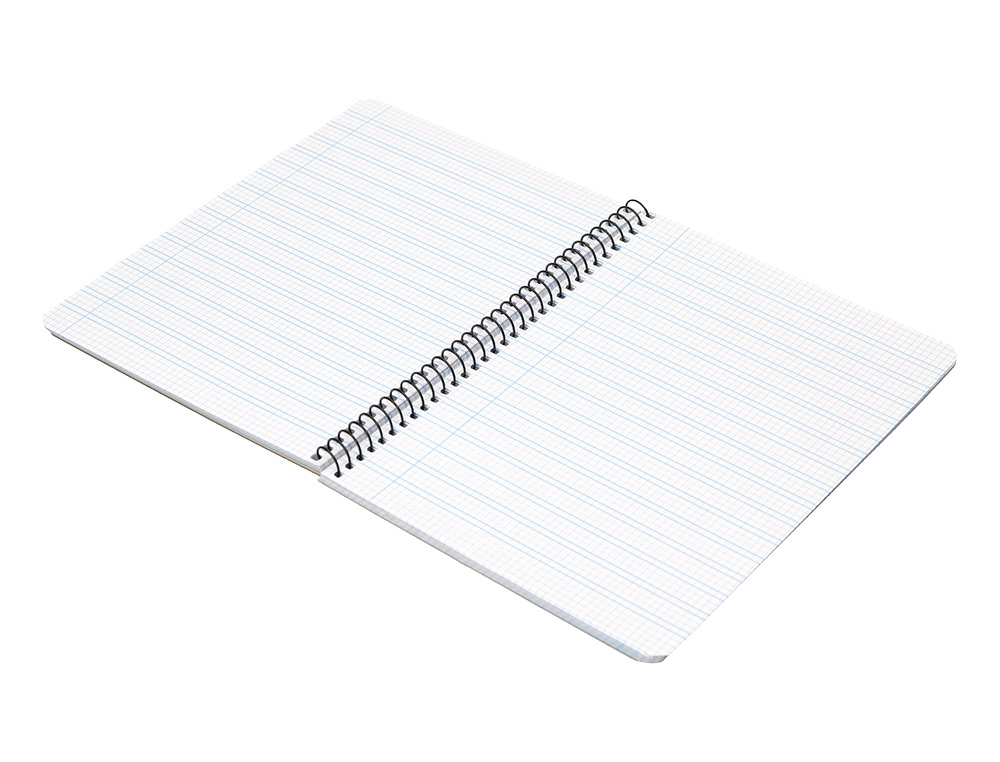 CUADERNO ESPIRAL LIDERPAPEL CUARTO PAUTAGUIA TAPA DURA 80H 75GR CUADRO PAUTADO 3MM CON MARGEN