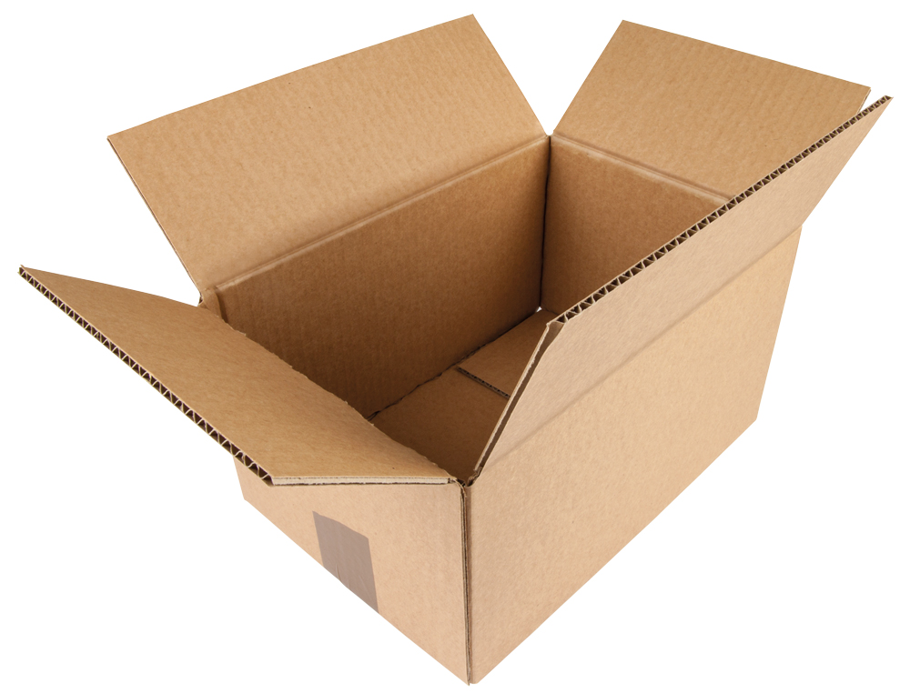 CAJA PARA EMBALAR Q-CONNECT AMERICANA CARTON RECICLADO CANAL SIMPLE 5 MM COLOR KRAFT 600X400X290 MM