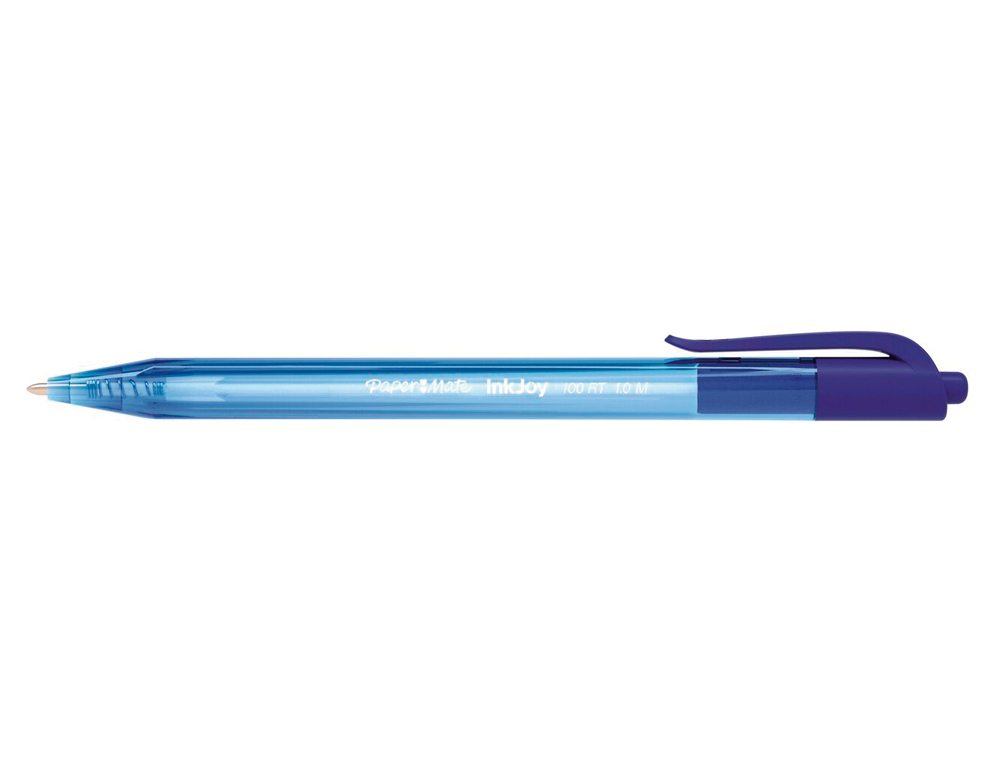BOLIGRAFO PAPER MATE INKJOY 100 RETRACTIL PUNTA MEDIA AZUL