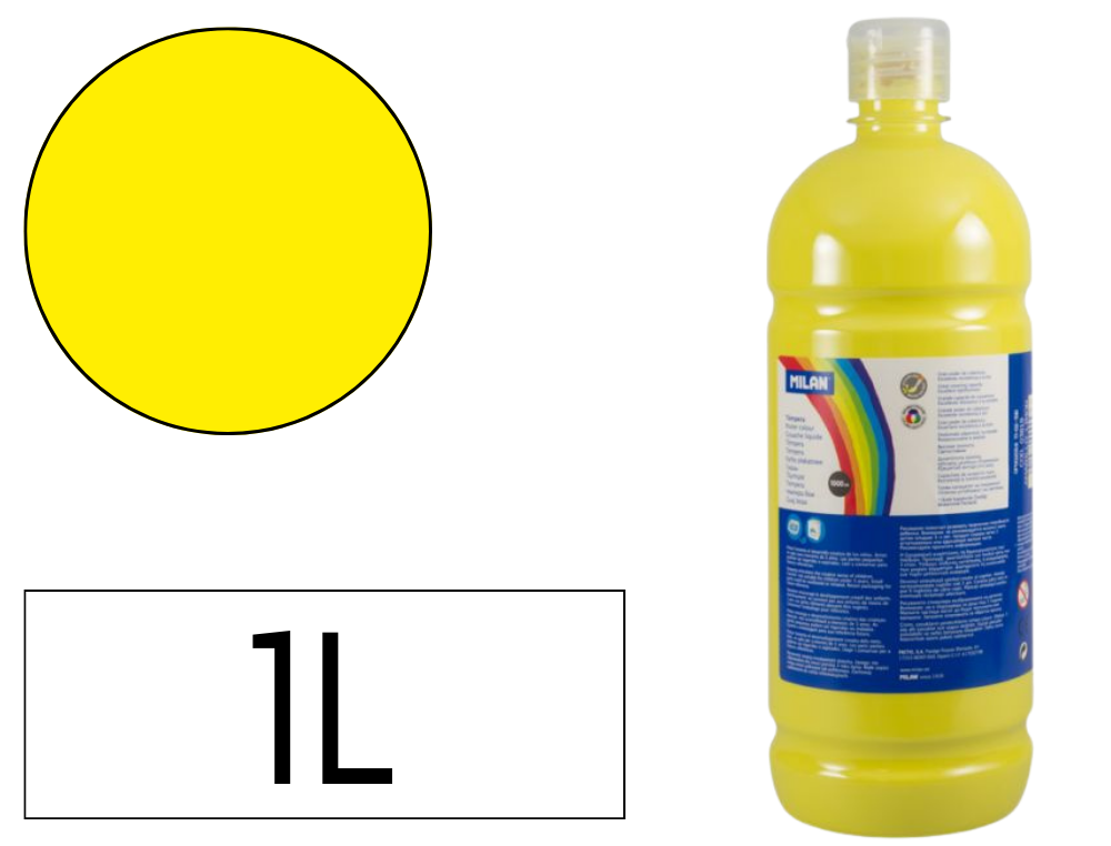TEMPERA MILAN 1 LITRO AMARILLO