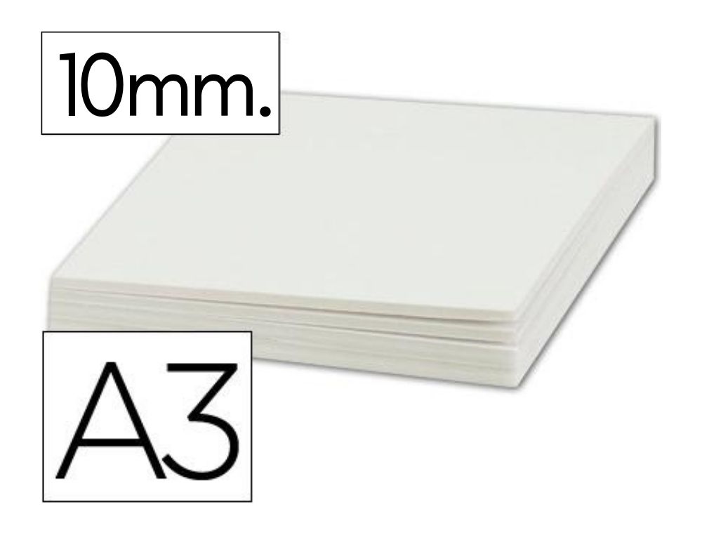 CARTON PLUMA BLANCO A3 10MM