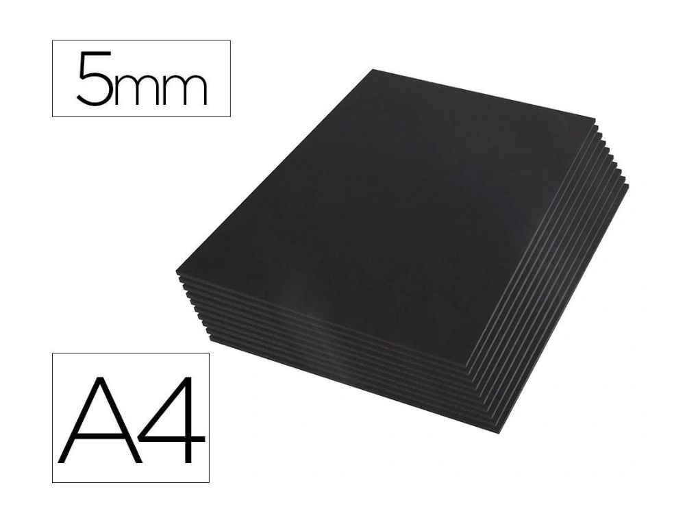 CARTON PLUMA NEGRO A4 5MM