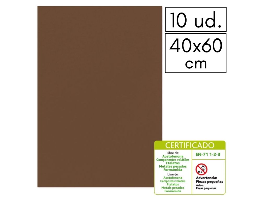 LMINA GOMA EVA LISA 40 X 60 CM 2 MM MARRON