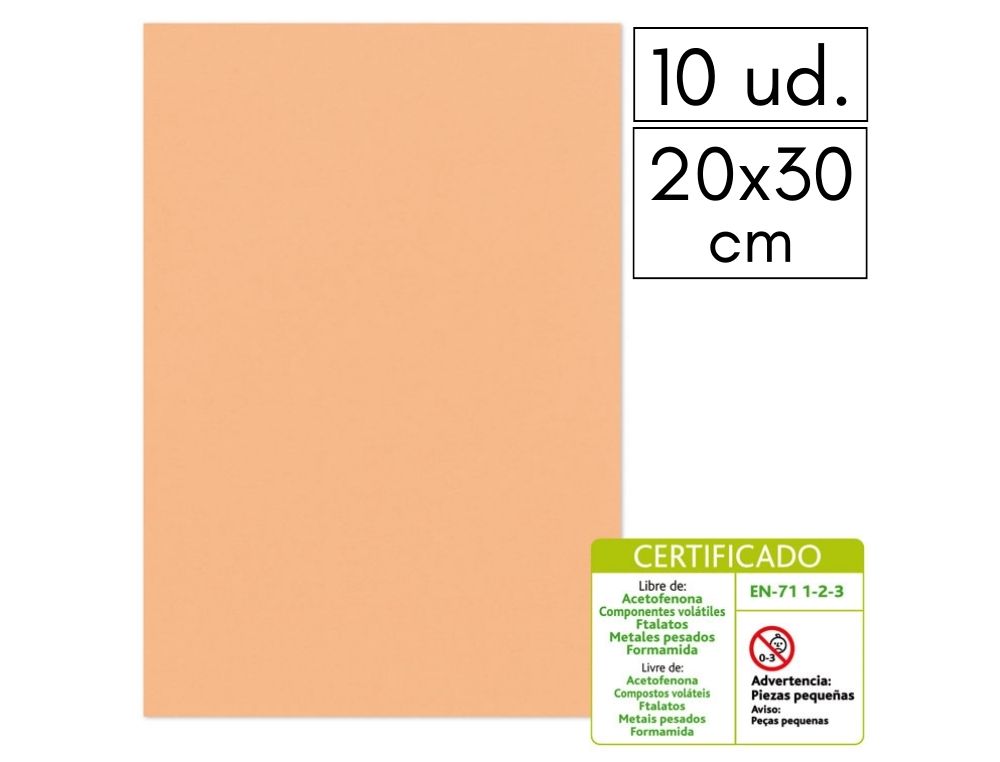 LMINA GOMA EVA LISA 20 X 30 CM 2 MM BEIGE