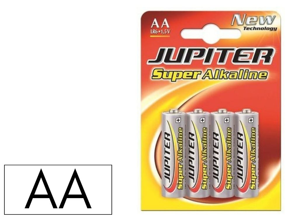 PILAS ALCALINAS AA BLISTER DE 4 PILAS LR6 1.5V