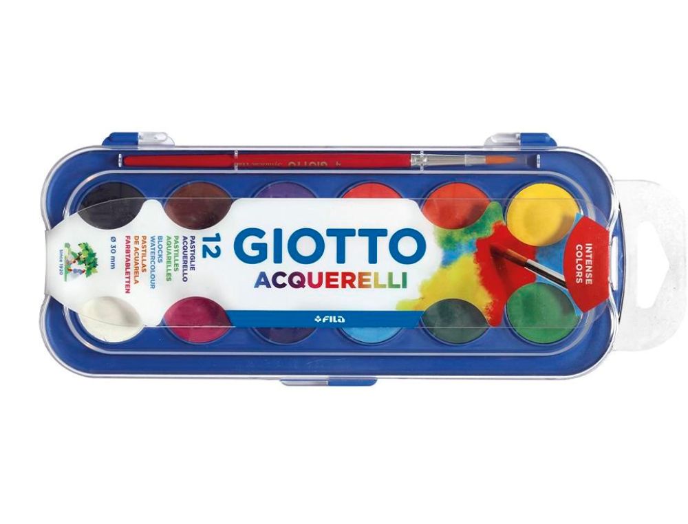 ACUARELAS GIOTTO ESTUCHE 12UD + PINCEL