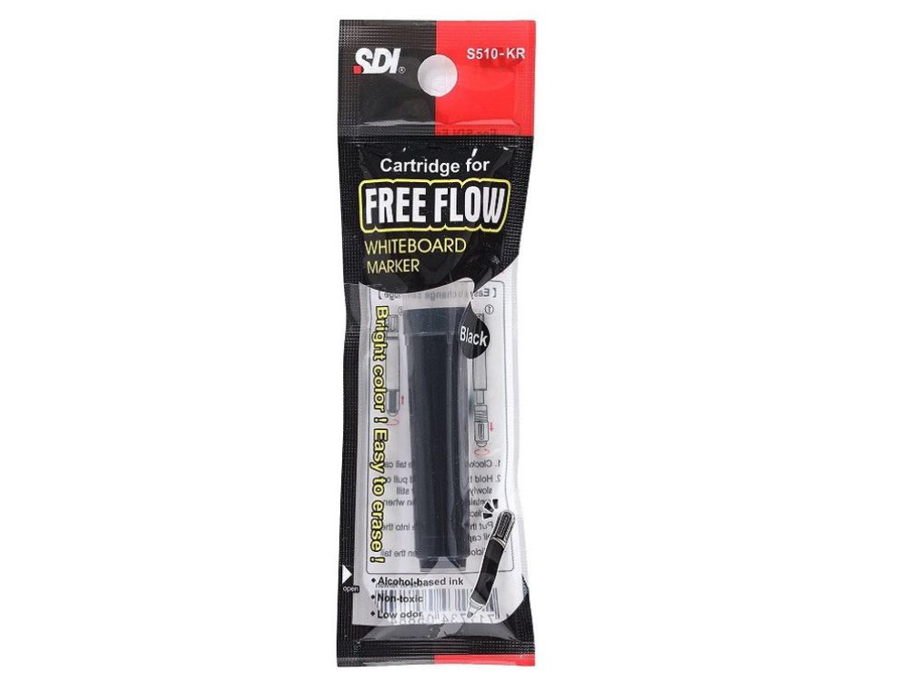 RECAMBIO TINTA PIZARRA BLANCA ROTULADOR FREE FLOW NEGRO