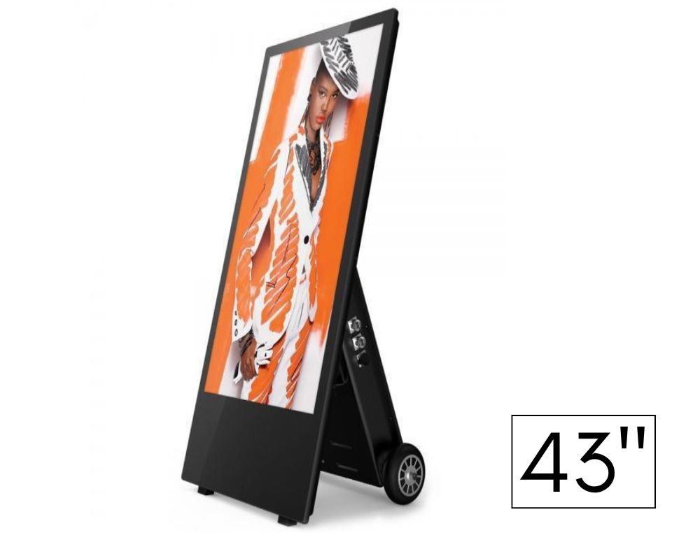 PANTALLA LCD DE EXTERIOR MVIL CON BATERIA 43''