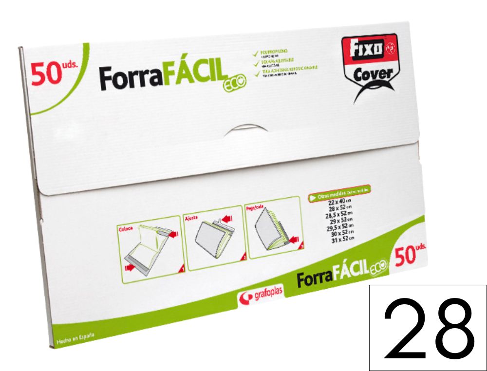 FORRAFACIL ECO FIXO  P.P. SOLAPA AJUSTABLE 280X520 MM. (1004100)