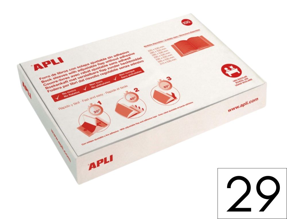 FORRO LIBROS APLI AJUSTABLE 290 X 530 MM. PVC 130 MICRAS (12280)