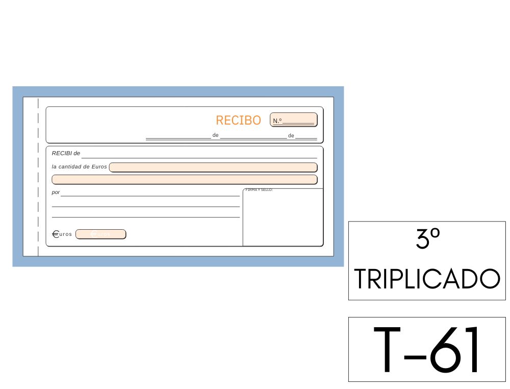 TALONARIO DE RECIBO 3  TRIPLE AUTOCOPIATIVO