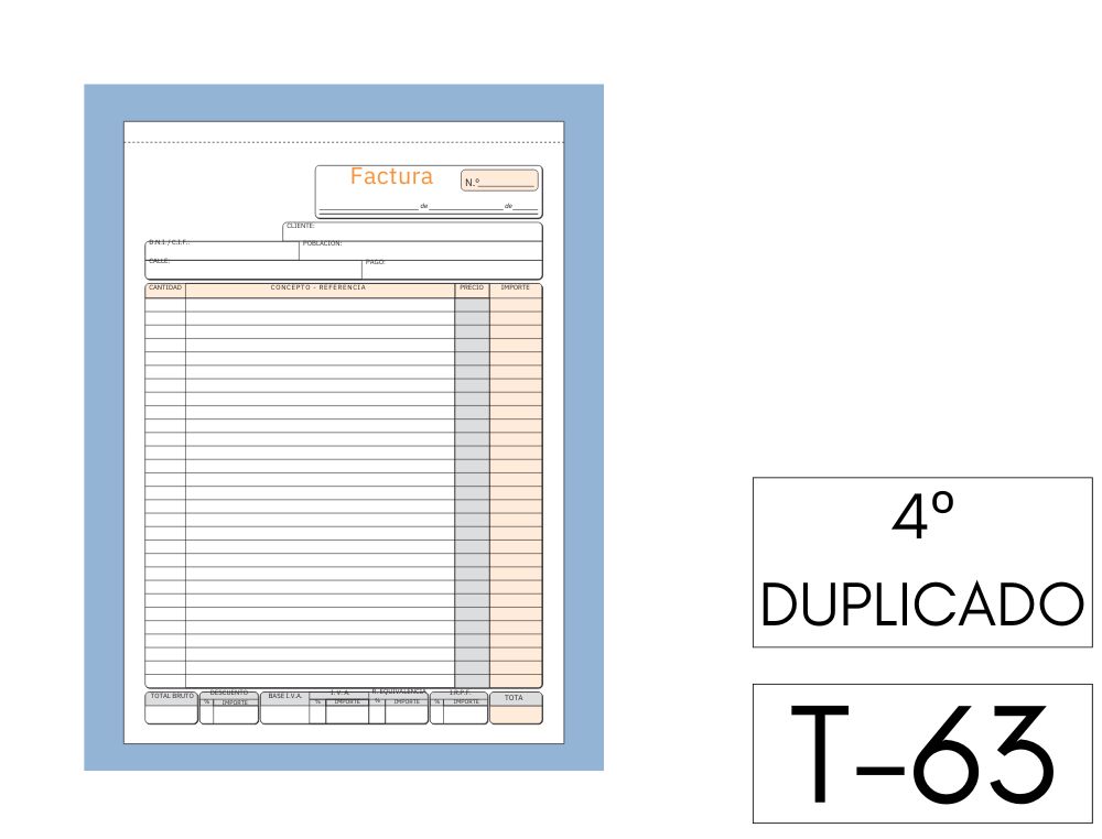 TALONARIO DE FACTURA 4 DUPLICADO