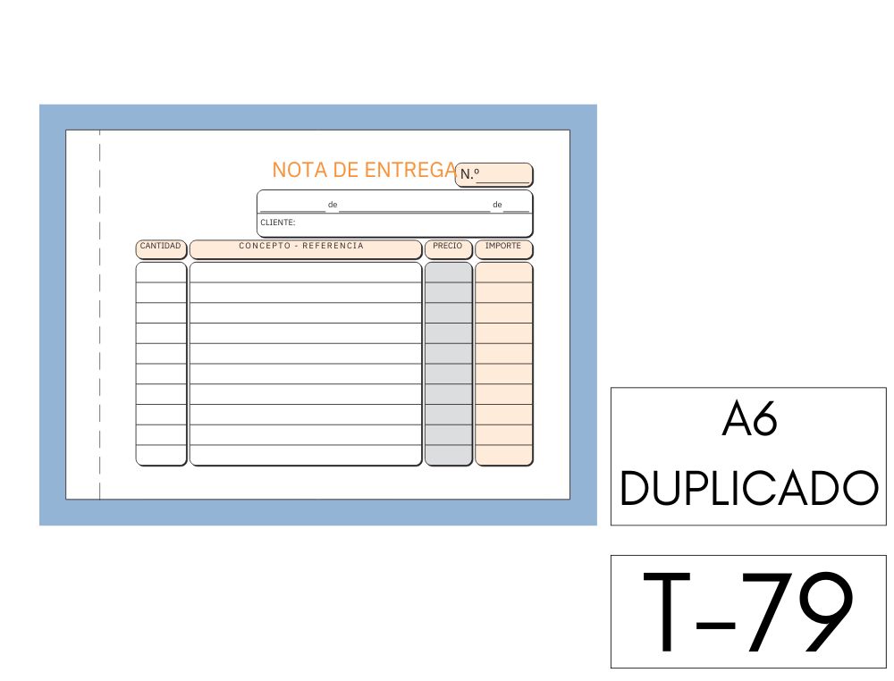 ALONARIO DE ENTREGAS 8 APAISADO DUPLICADO AUTOCOPIANTE