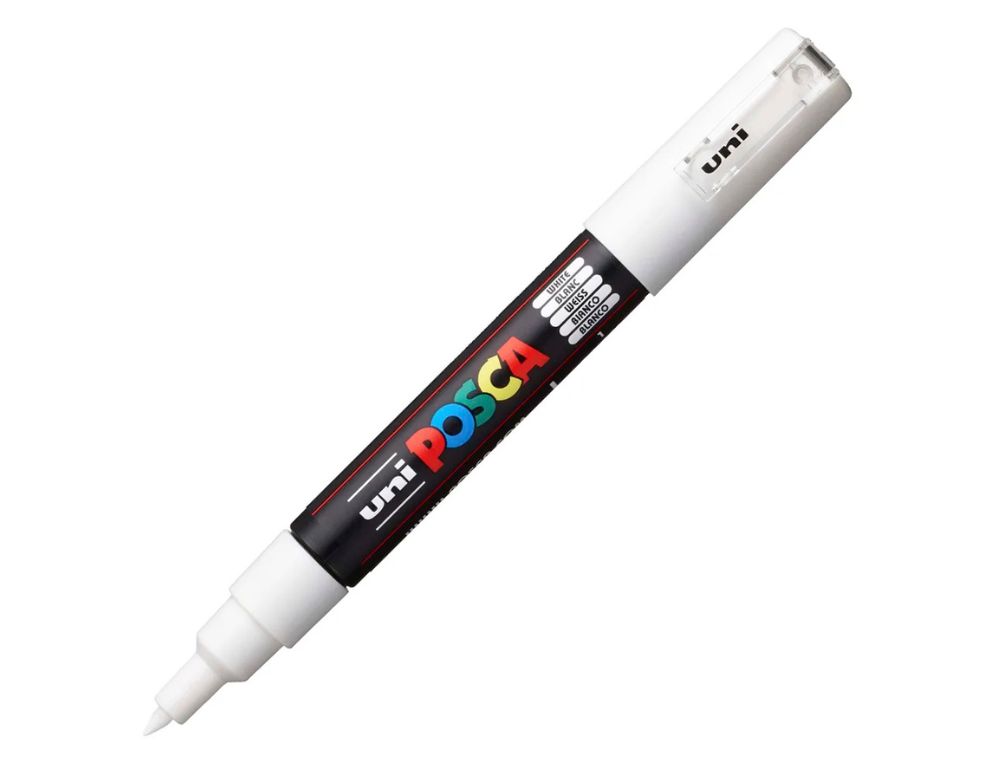 ROTULADOR UNI POSCA PC-1M MARCADOR DE PINTURA PUNTA EXTRAFINA 0,7 - 1 MM BLANCO