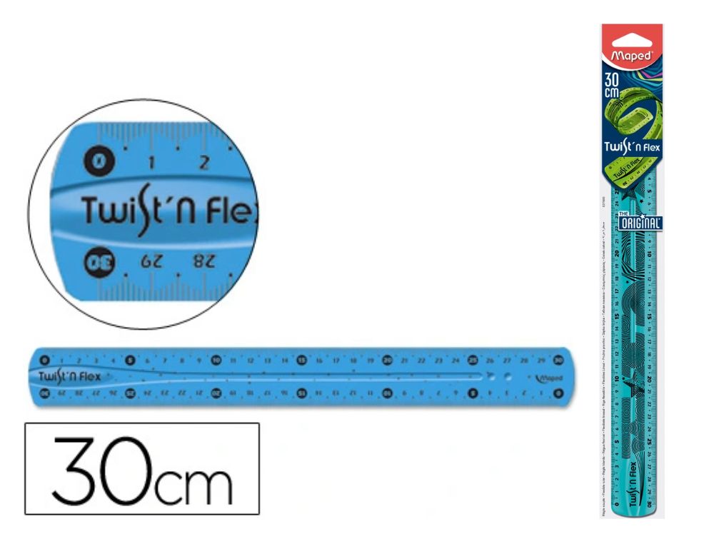 REGLA MAPED FLEXIBLE 30 CM. TWIST'N FLEX