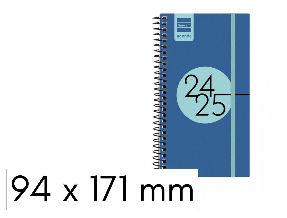 AGENDA ESCOLAR (24-25) FINOCAM CAT. ESPIR  TAPA PP S/V APAIS. E9 94X171 BLAU COBALT