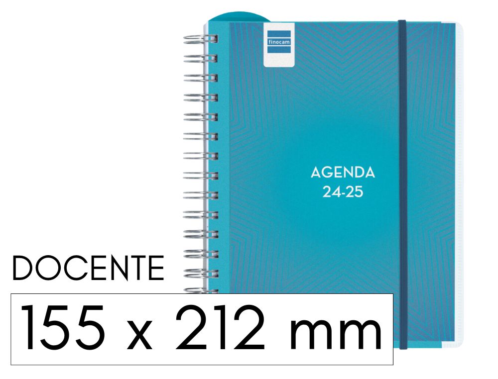 AGENDA ESCOLAR (24-25) FINOCAM CATALAN DEL DOCENT MAGISTRAL WIRE-O TAPA PP S/V APAIS. 4 155X212 CON GOMA BLAU