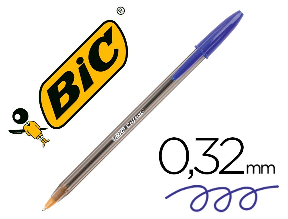 BOLGRAFO BIC CRISTAL AZUL
