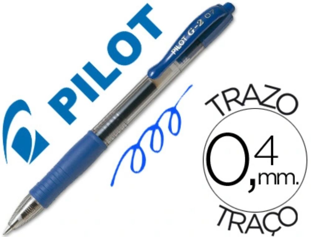 BOLGRAFO PILOT G-2 0,7 MM. RETRCTIL AZUL