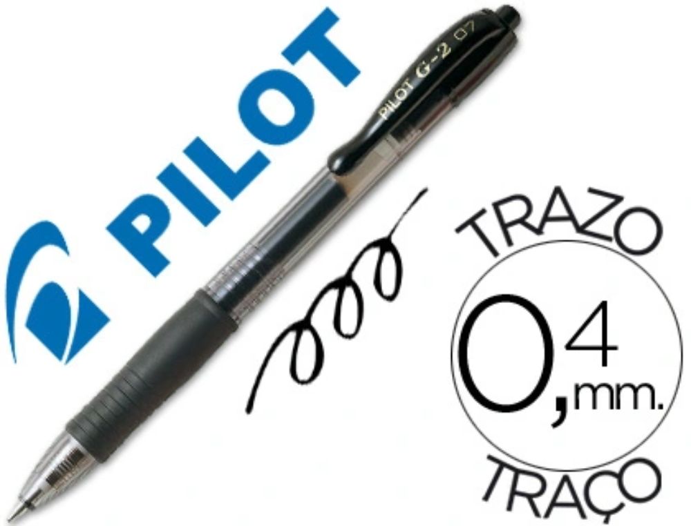 BOLGRAFO PILOT G-2 0,7 MM. RETRCTIL NEGRO
