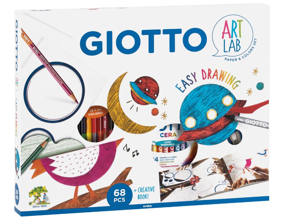SET DE COLORES + BLOC, ART LAB EASY DRAWING - GIOTTO
