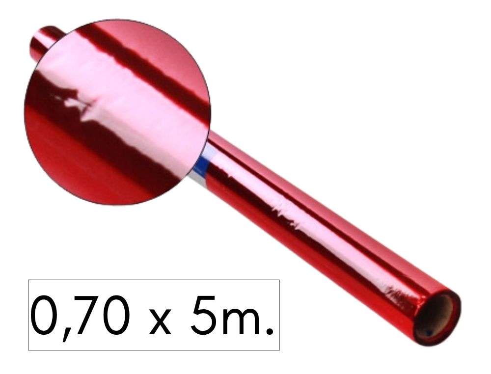 ROLLO DE CELOFAN 0.70X5M ROJO