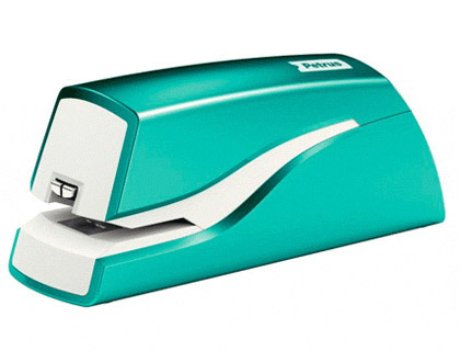 GRAPADORA PETRUS ELECTRICA E-310 WOW TURQUESA METALIZADO CAPACIDAD 12 HOJAS USA GRAPA N 10